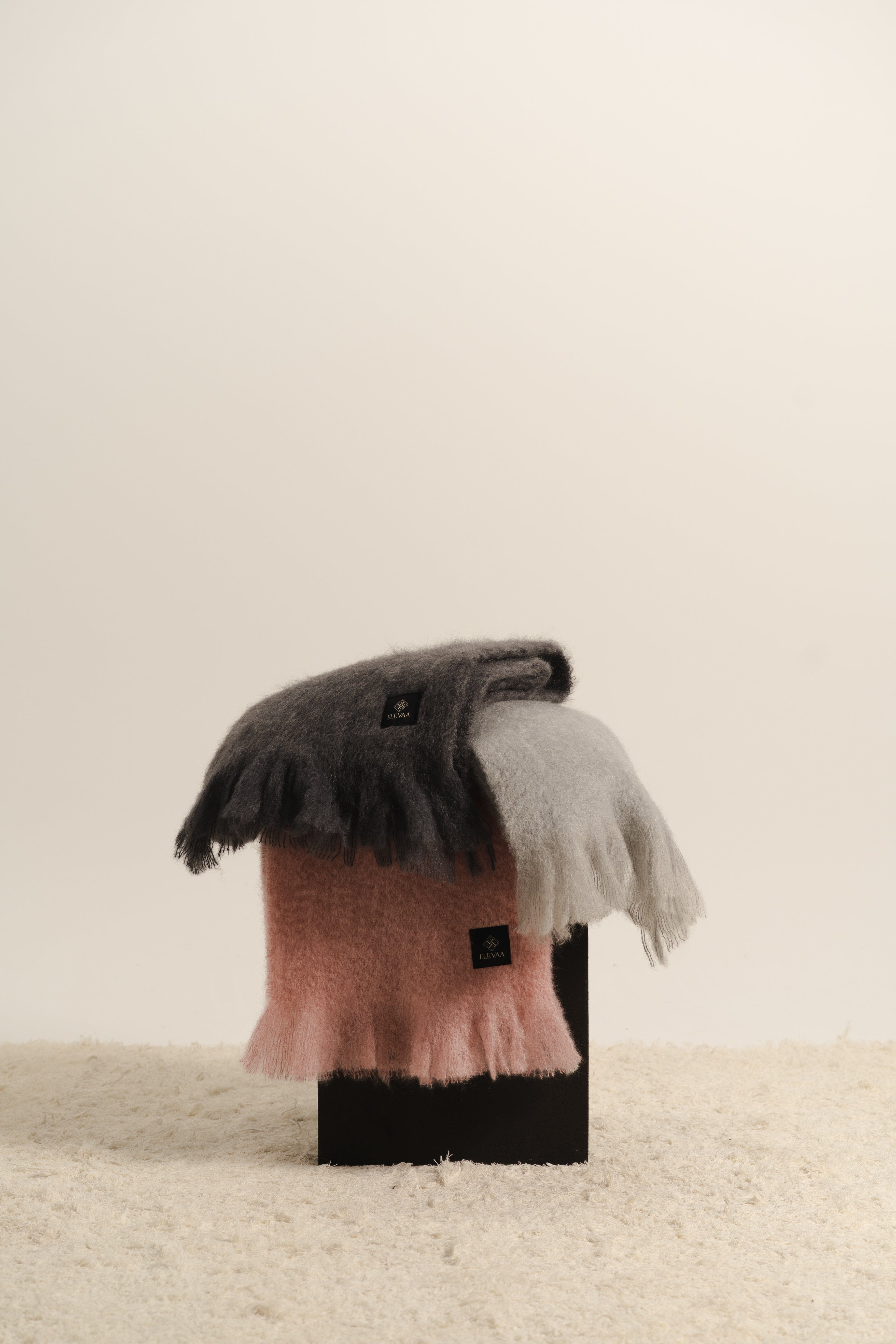 Ballet Pink Mohair Scarf