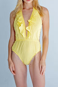 Bañador escote halter Plumetti yellow