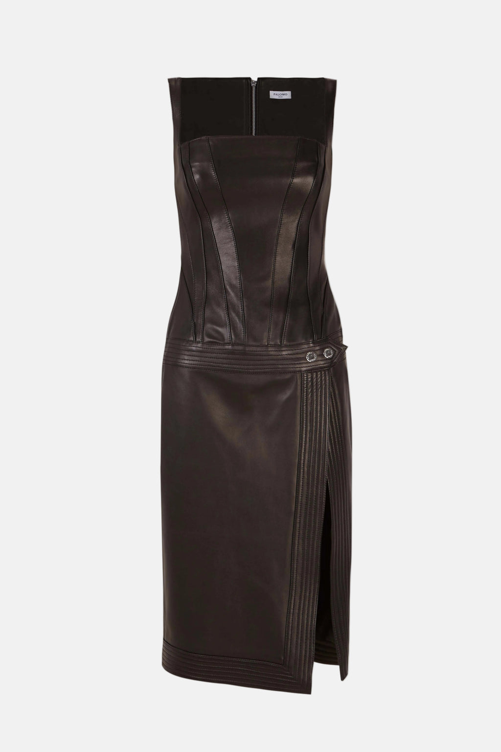 Black Leather Corset Dress