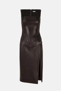 Black Leather Corset Dress