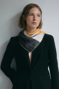Block Silk Scarf yellow