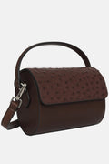 Bolso Violeta avestruz burdeos