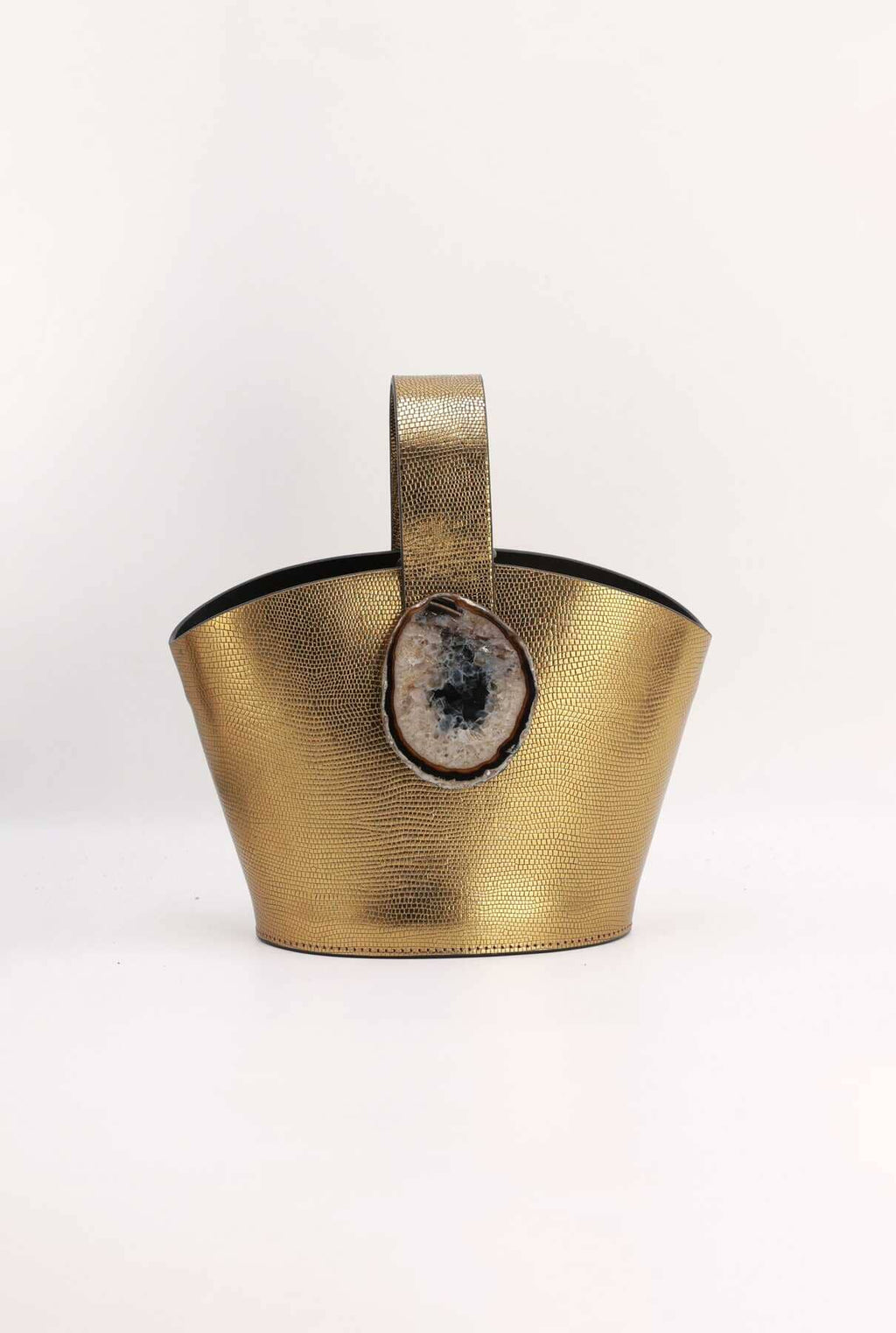 Bolso Zoe Grabado Dorado Ágata Natural