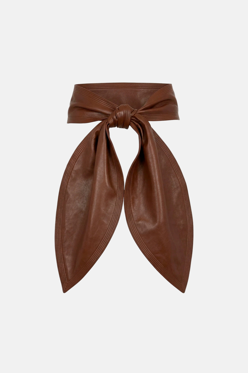 Bow Brown Leather Belt