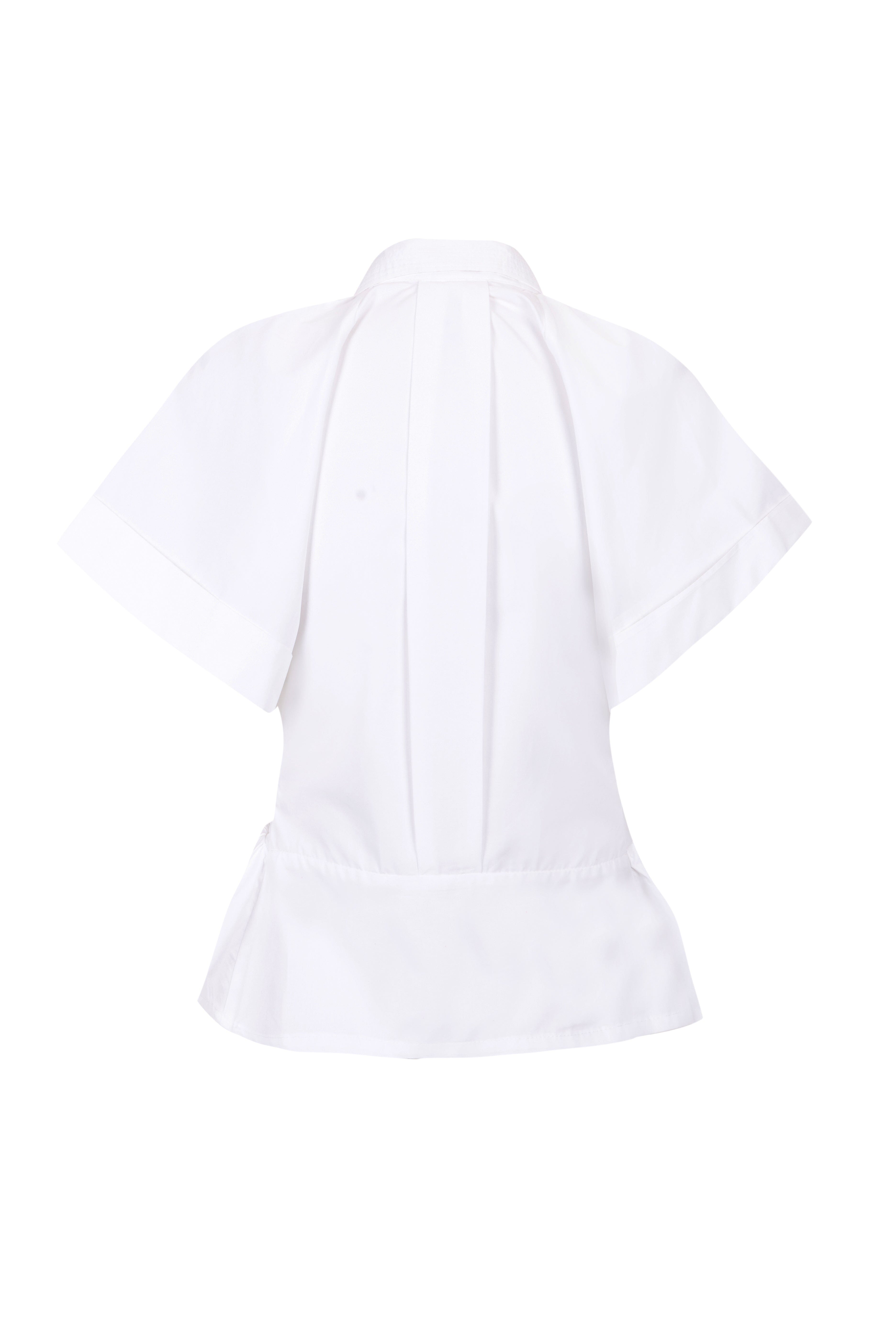 Bow Structured White Shirt