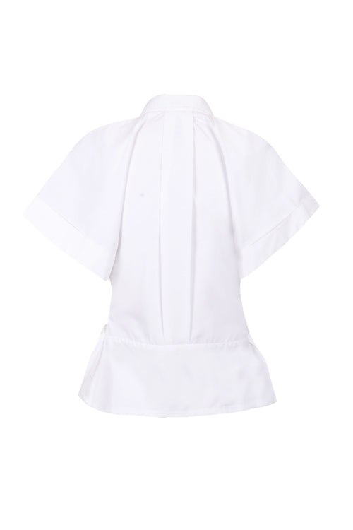 Bow Structured White Shirt