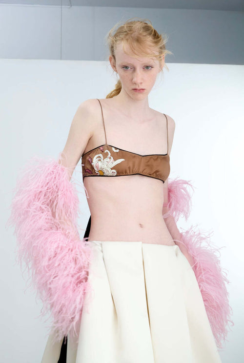 Box pleated skirt