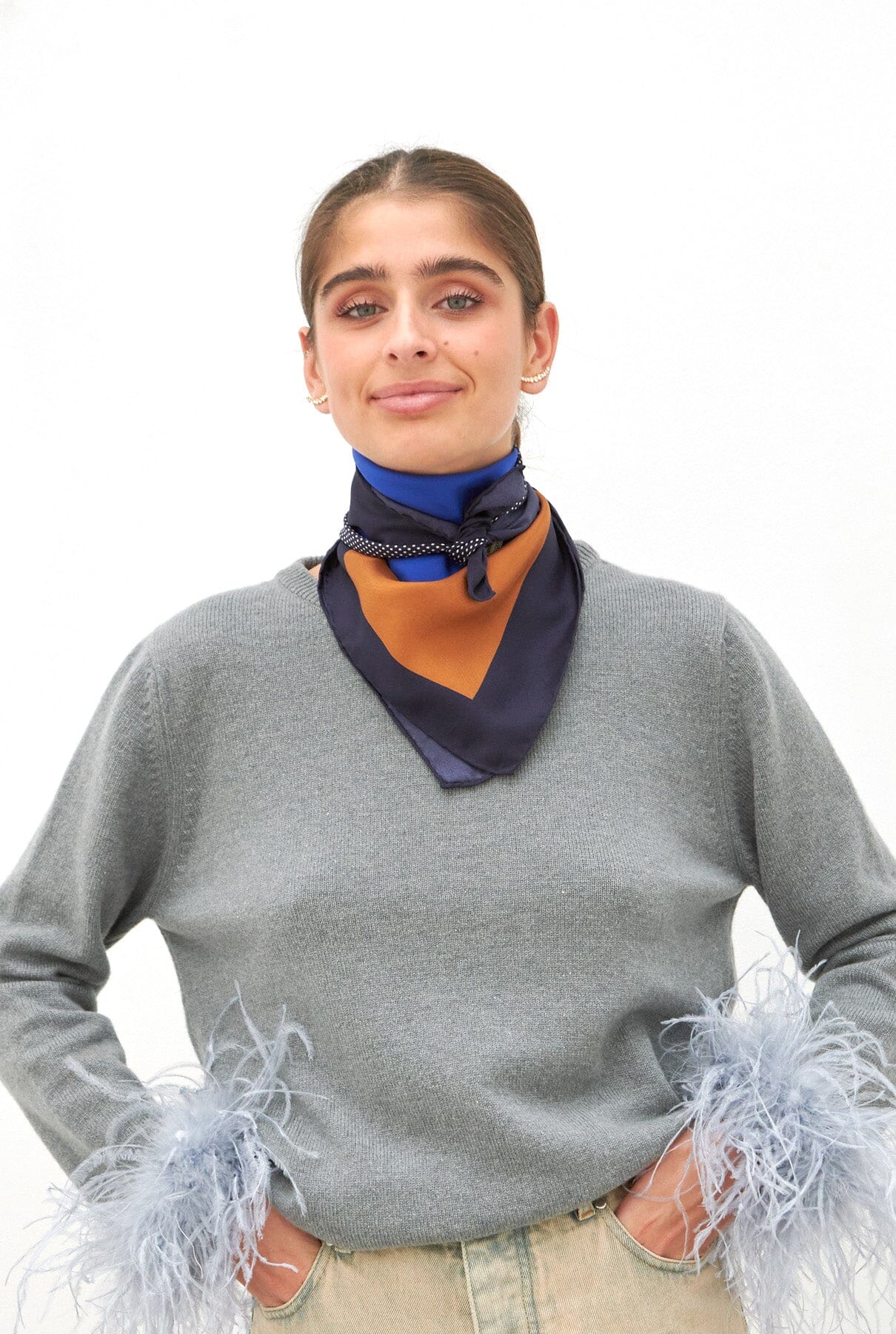 Carolina scarf royal blue