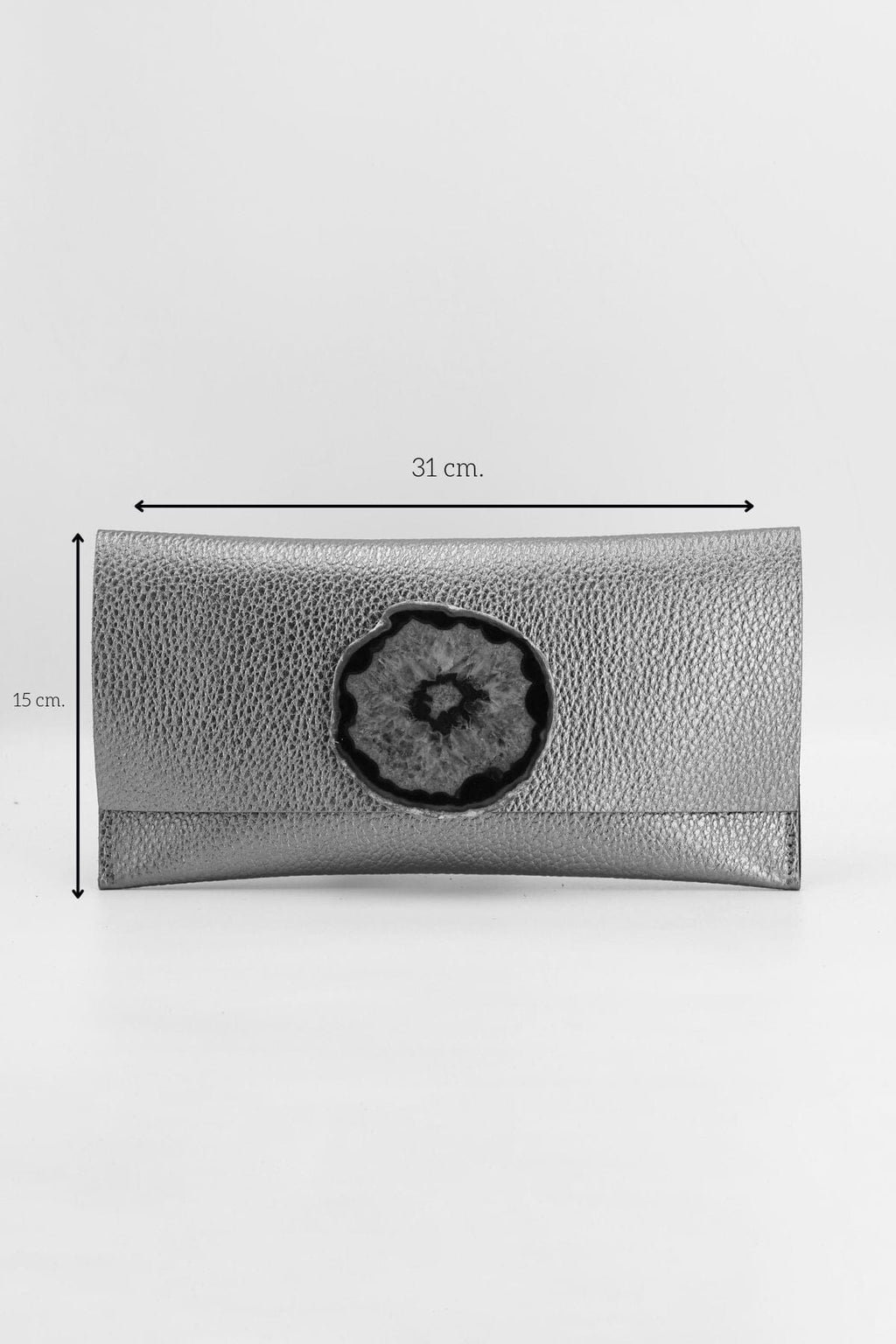 Cartera Maxi Dorada Ágata Verde
