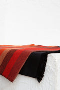CHAL CASHMERE/ SEDA Fino RAYAS CENTRO ROJO_NARANJA_NEGRO