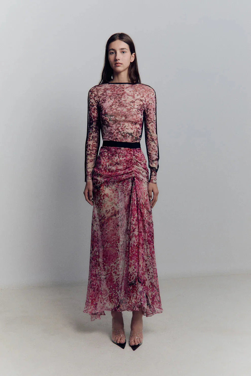 Chiffon Midi Skirt