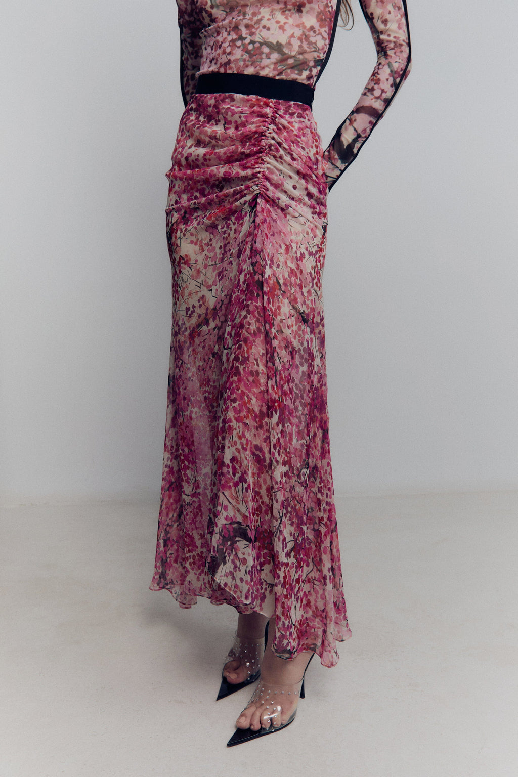 Chiffon Midi Skirt