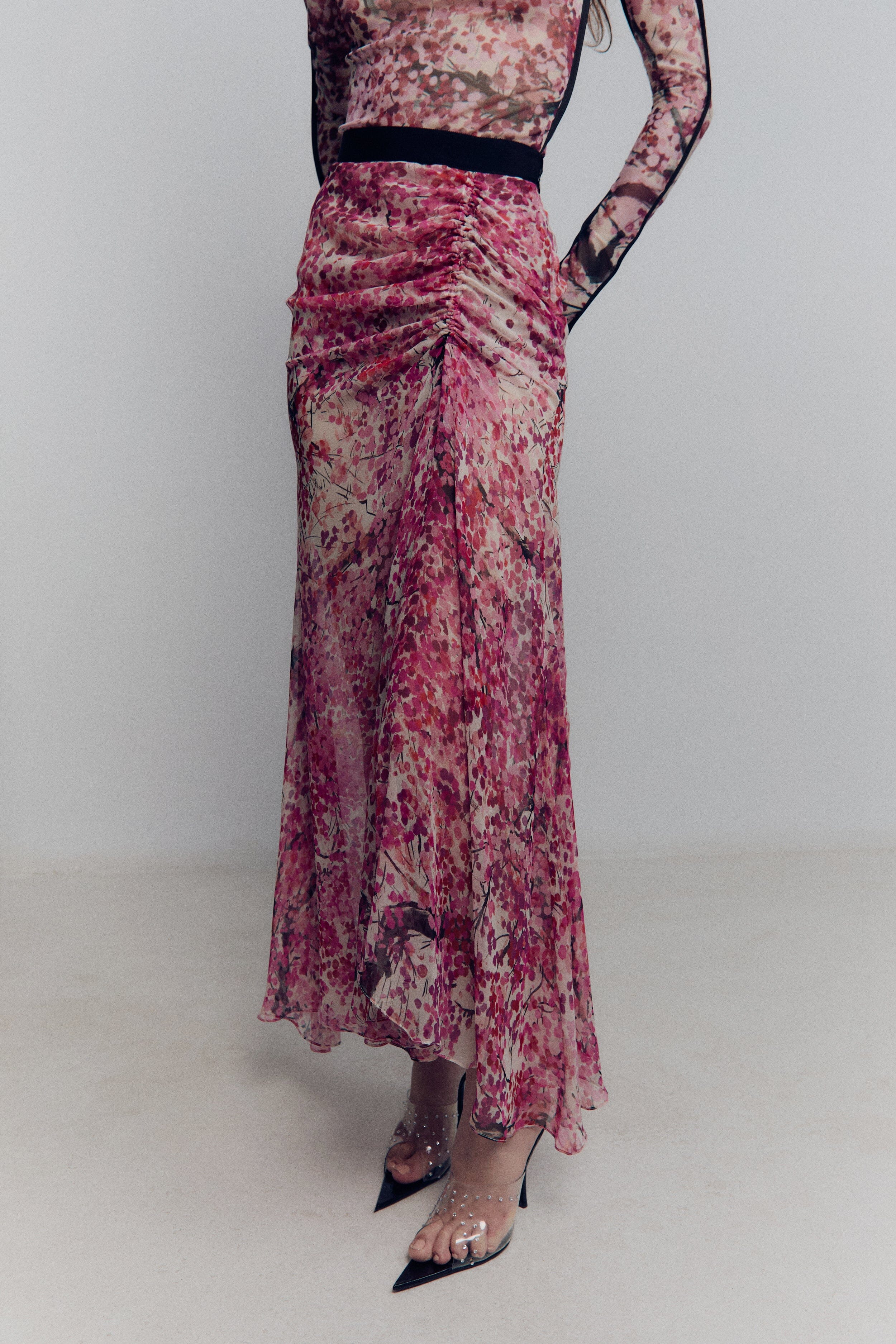 Chiffon Midi Skirt