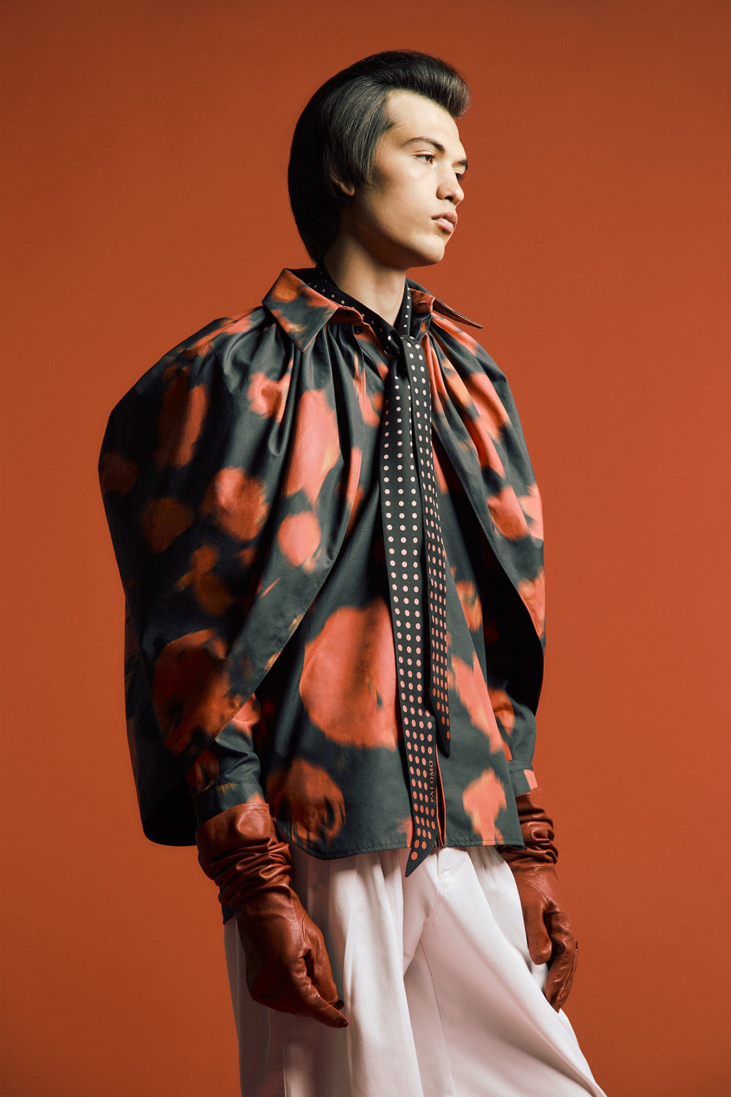 Cocoon Red Printed Shirt