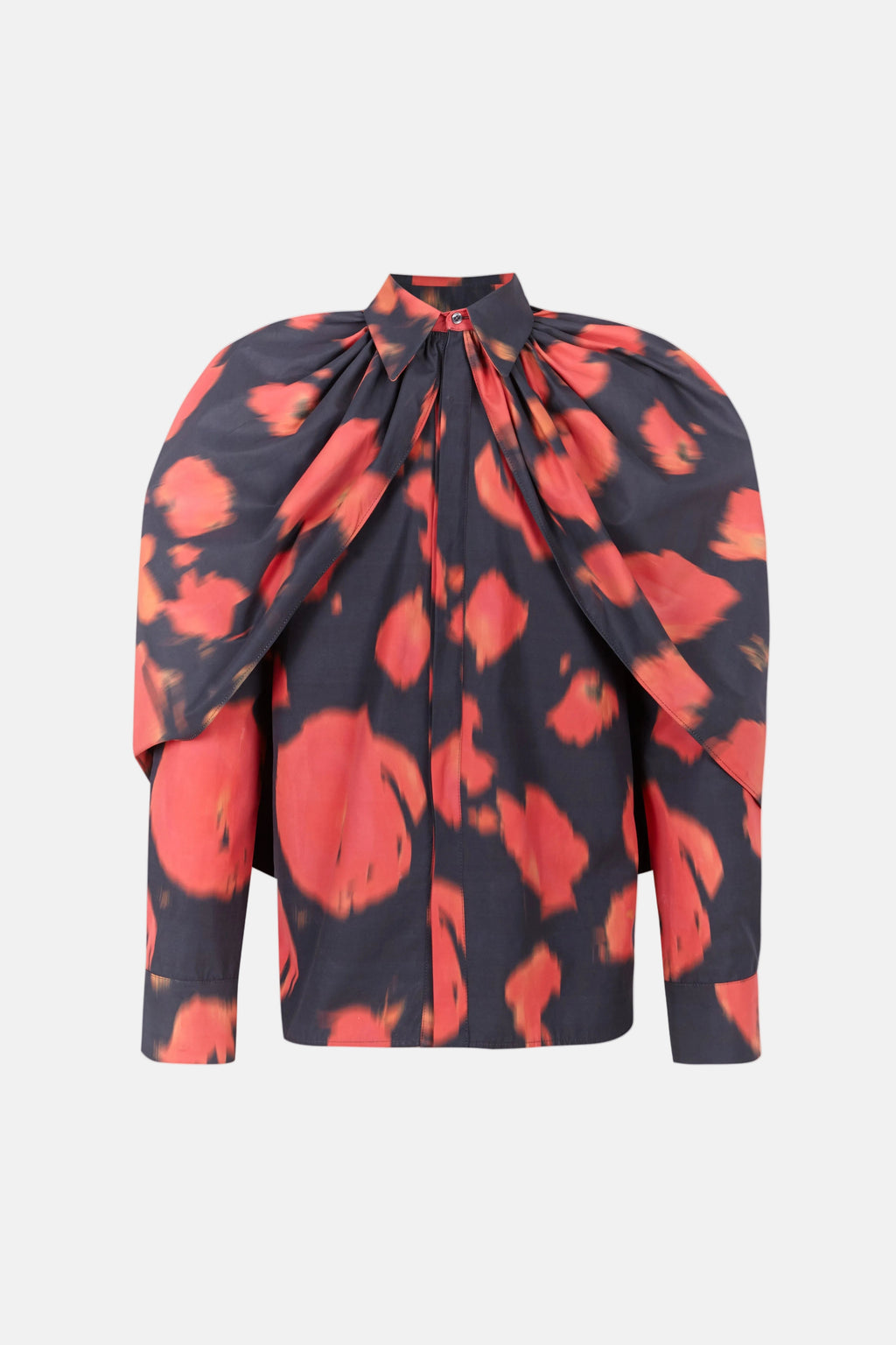 Cocoon Red Printed Shirt