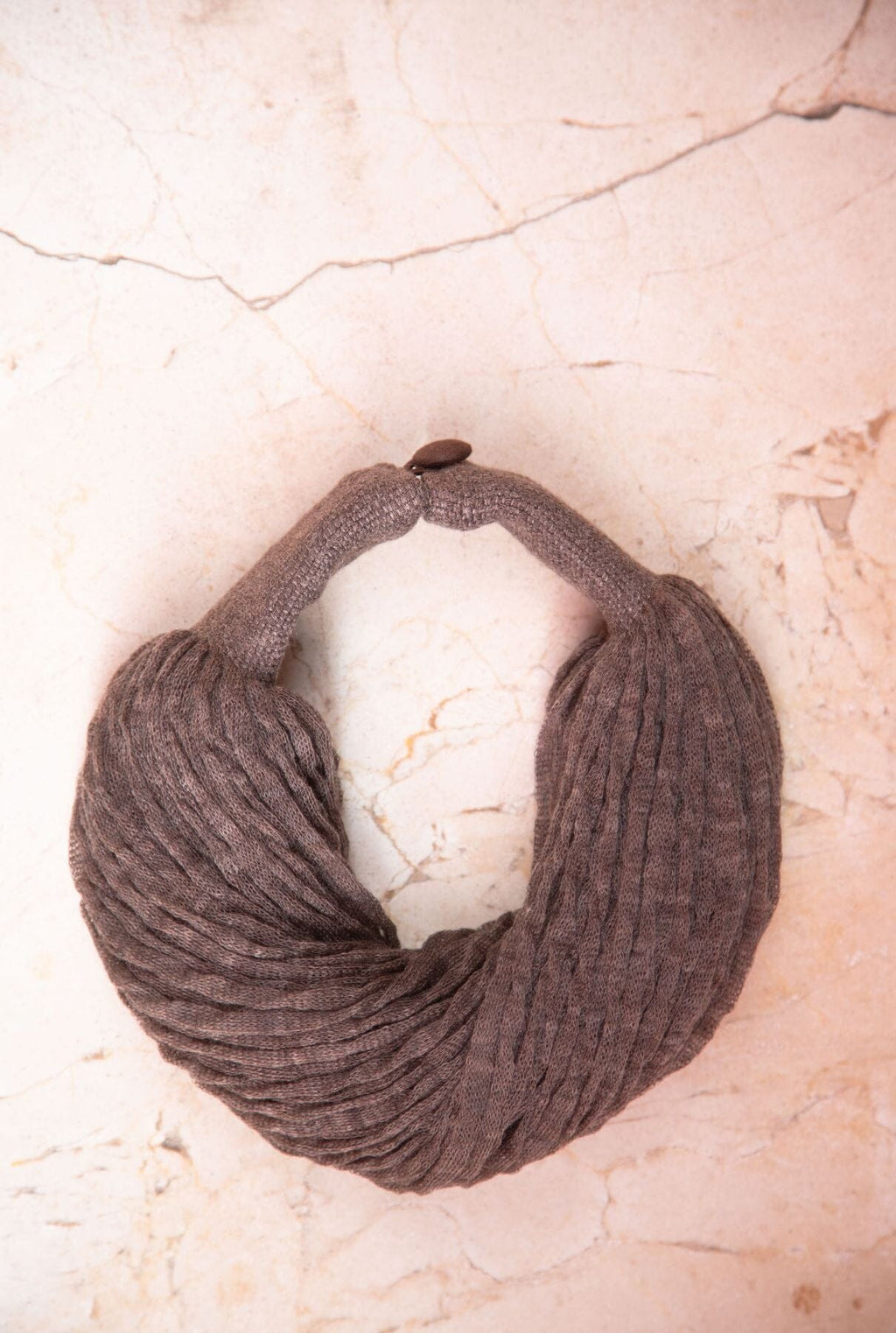 COLLAR LANA MARRÓN MELANGE