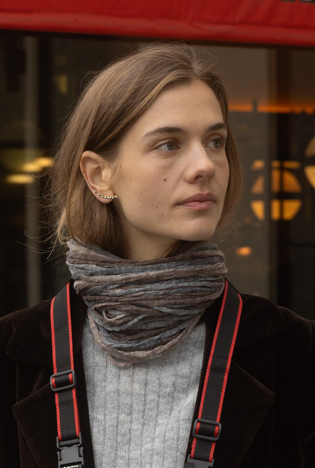 COLLAR LANA MULTI TOPO/MARRÓN 2 GRISES