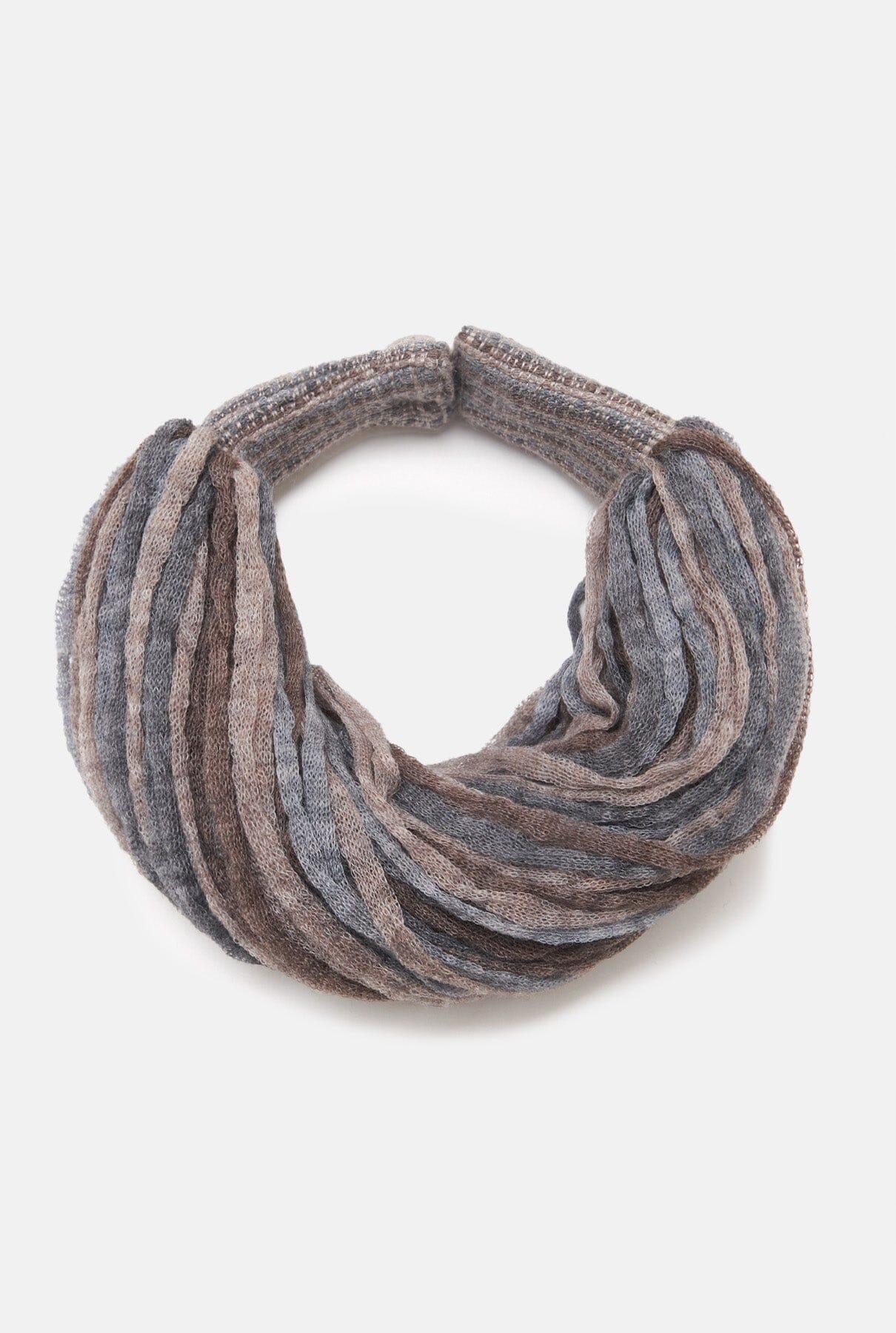 COLLAR LANA MULTI TOPO/MARRÓN 2 GRISES