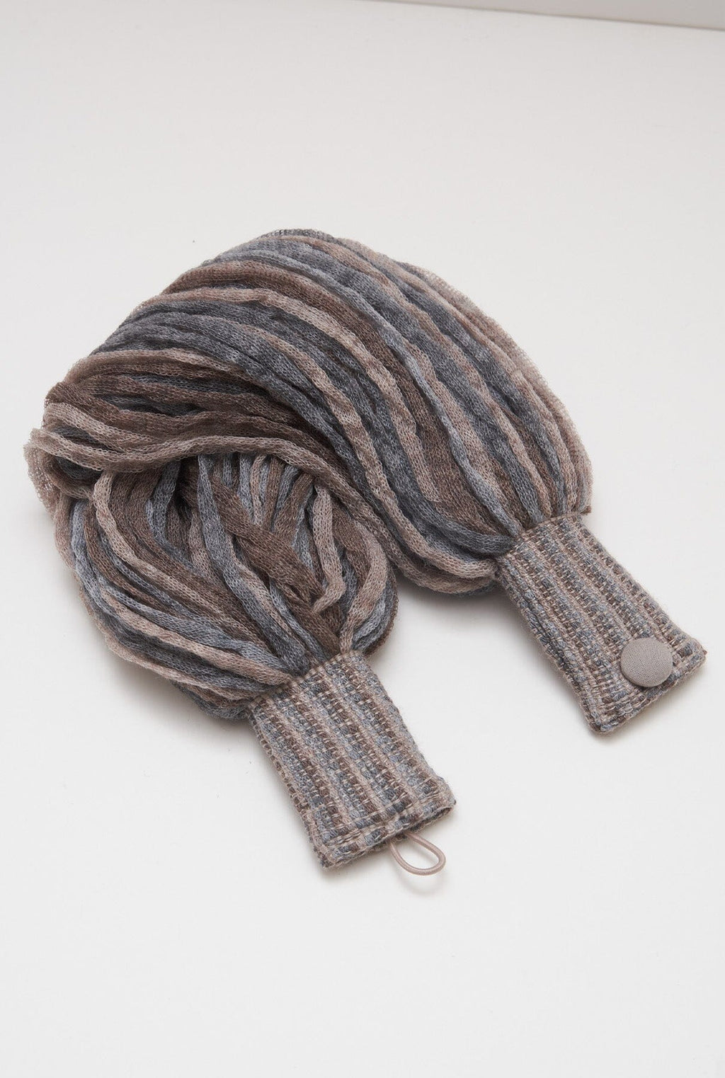 COLLAR LANA MULTI TOPO/MARRÓN 2 GRISES