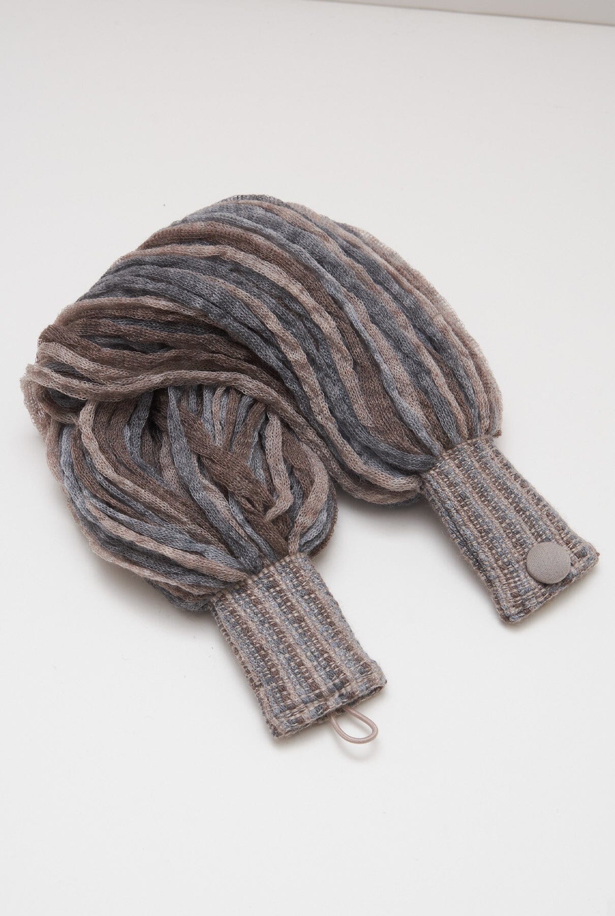 COLLAR LANA MULTI TOPO/MARRÓN 2 GRISES
