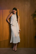 Falda Armonia Crudo Rayas Beige