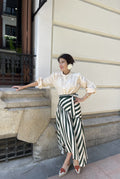 Falda Carlota rayas verdes