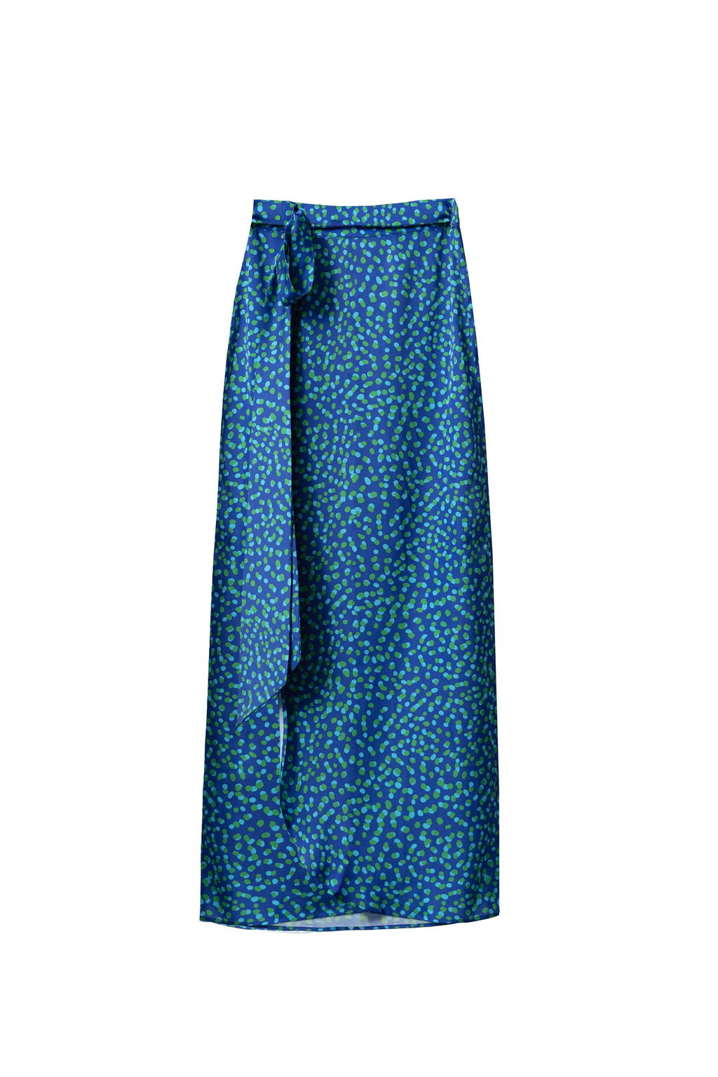 Falda Sole Lunares Azul