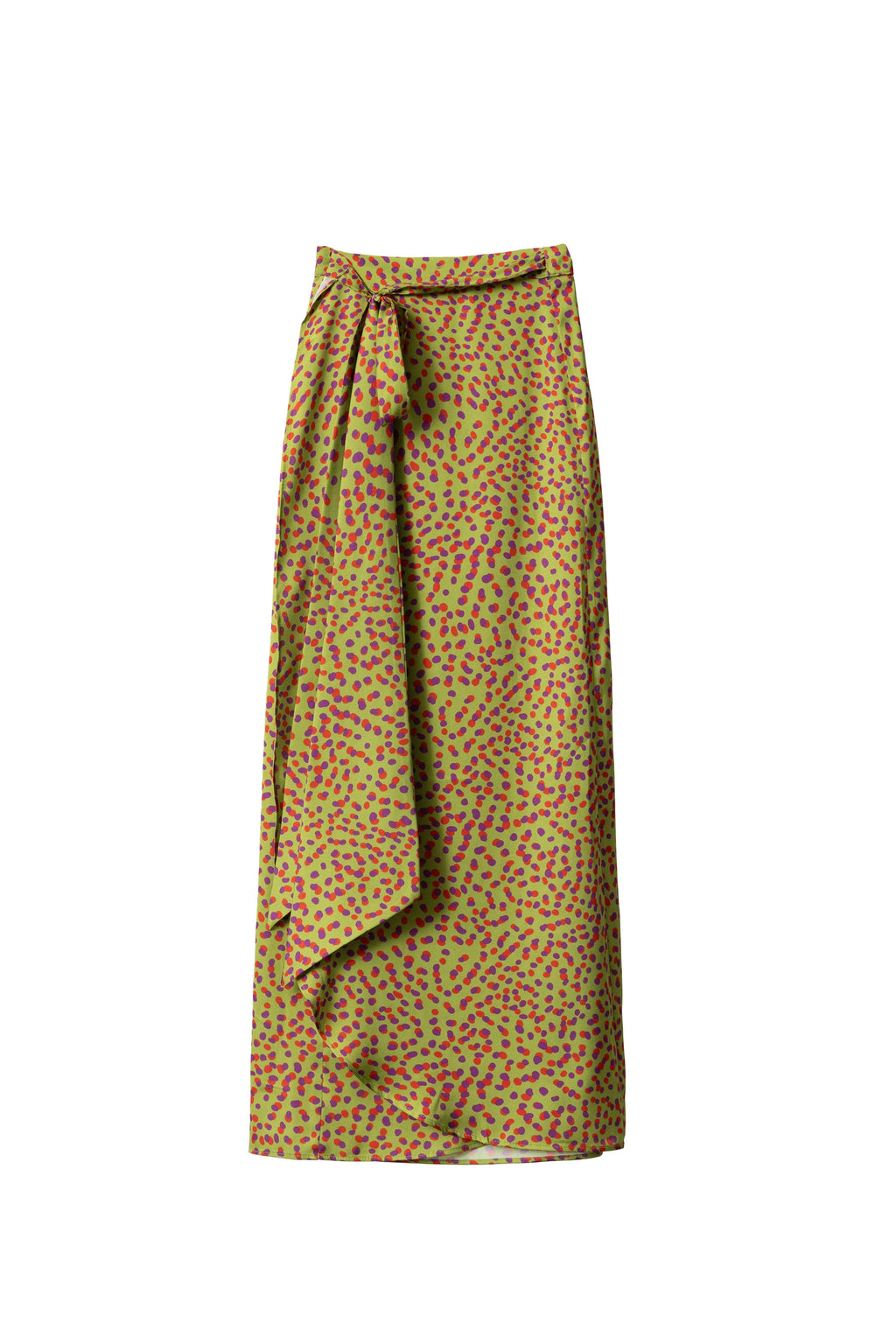 Falda Sole Lunares Pistacho