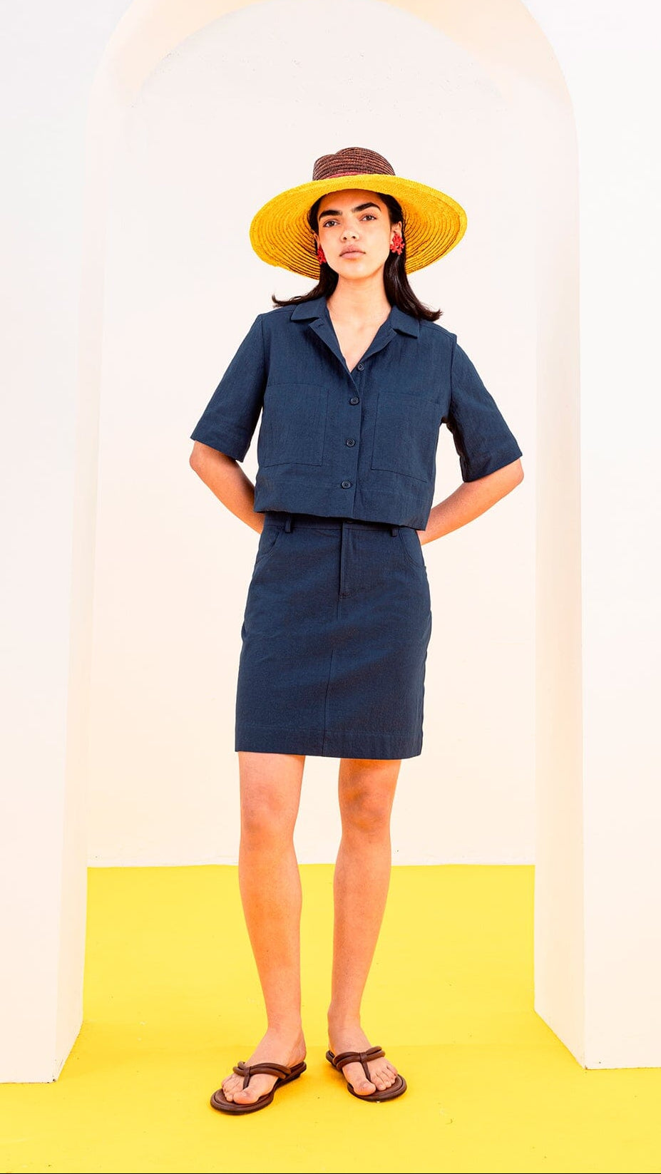 FALDA VAQUERA ALBA AZUL