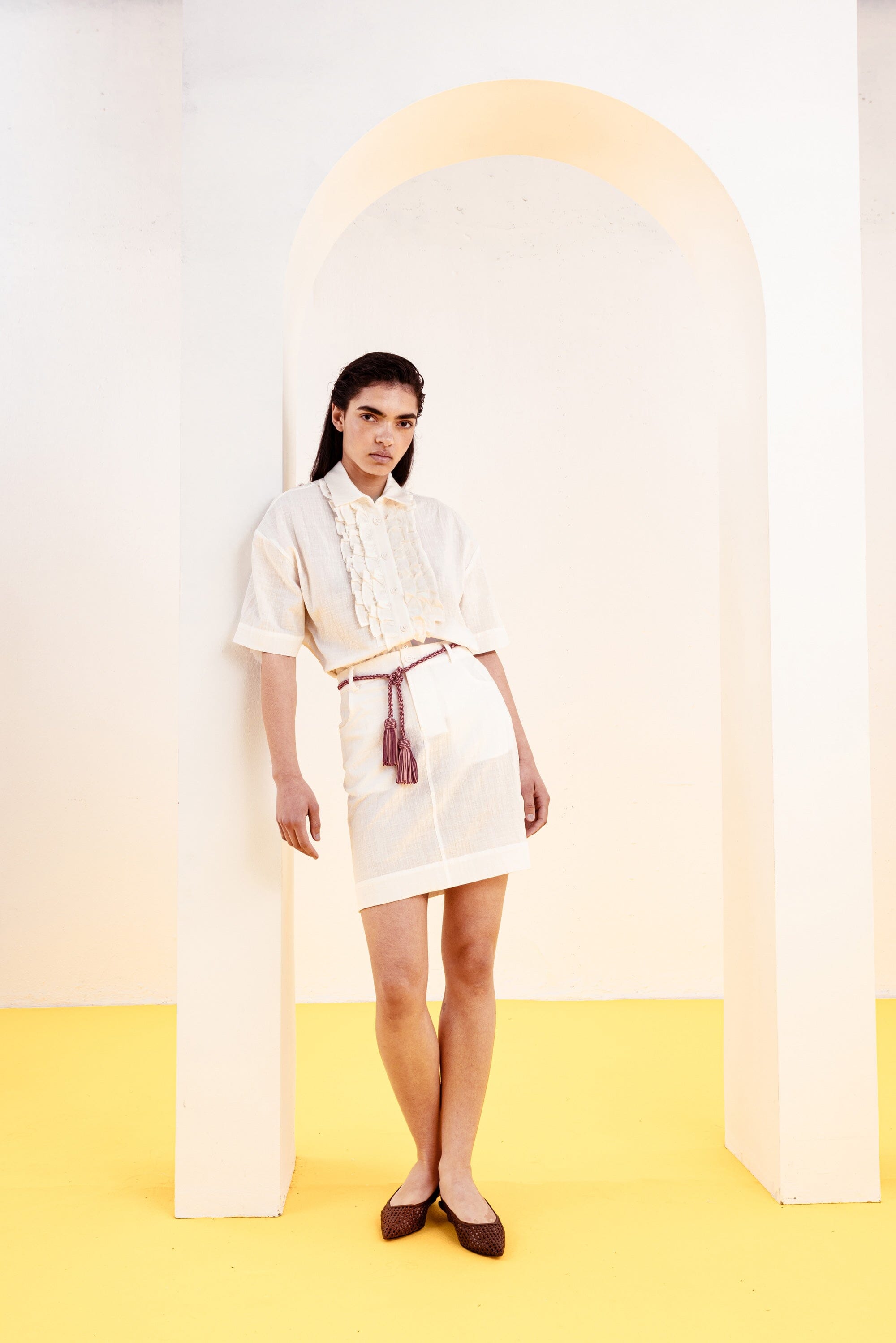 FALDA VAQUERA ALBA BLANCO