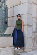 Frida Dress Bow Military Green