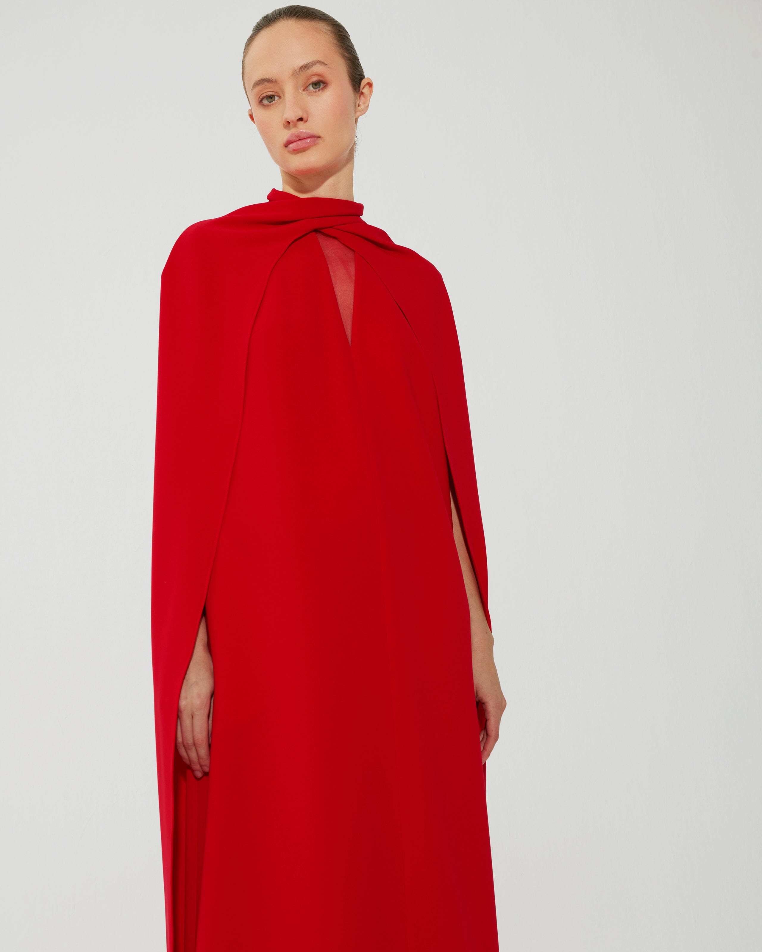 Long crepe dress