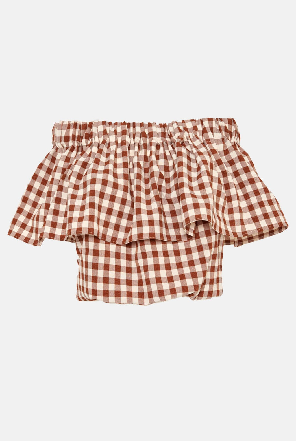 Miranda top vichy marron