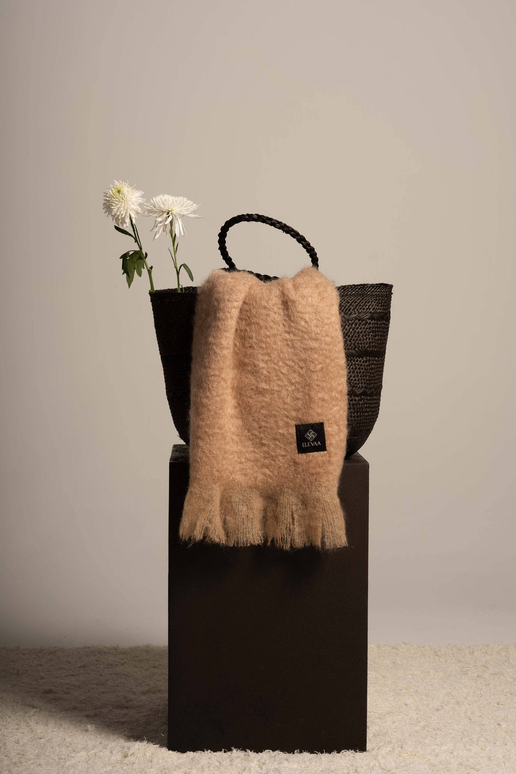 Mocha Mohair Scarf