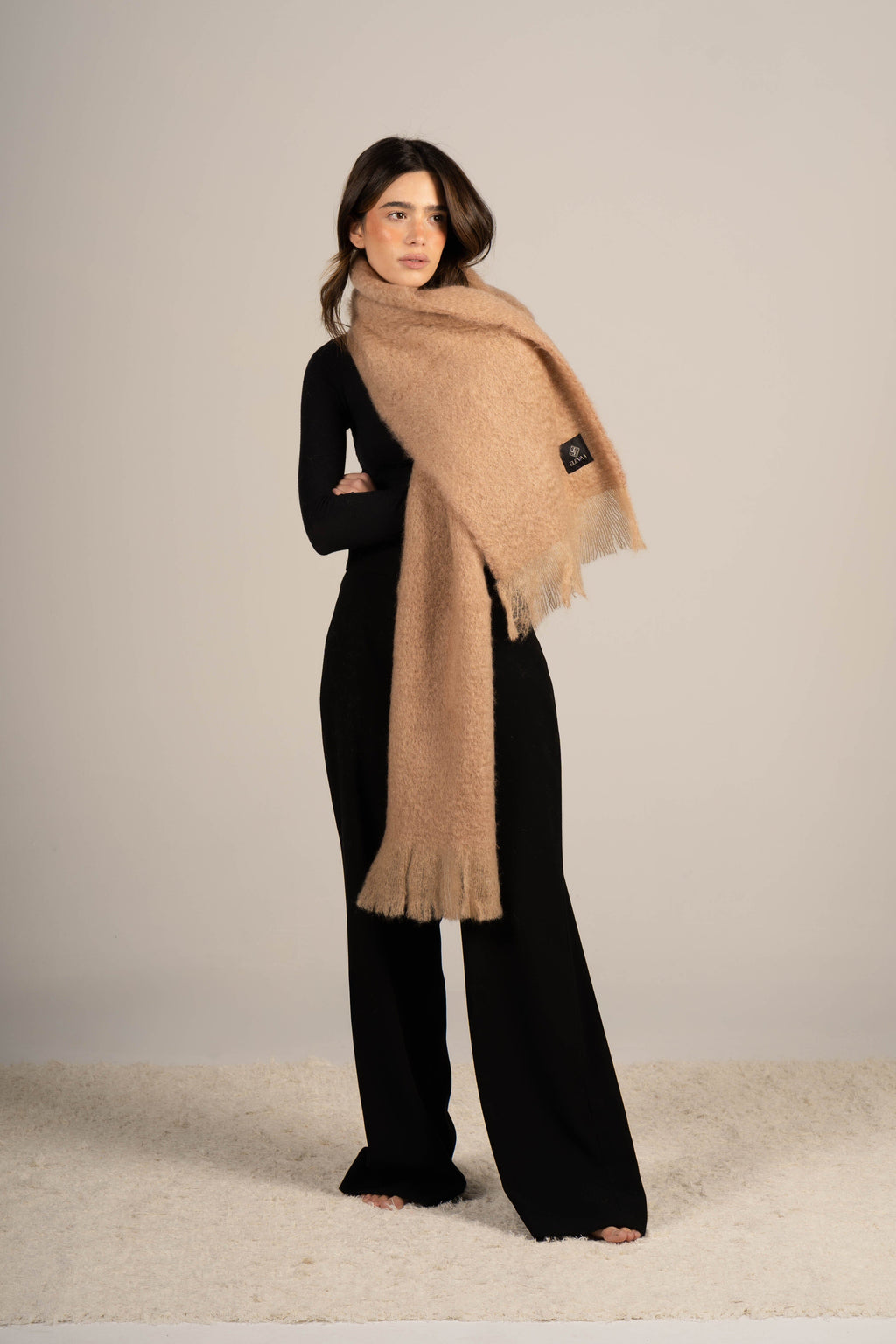 Mocha Mohair Scarf