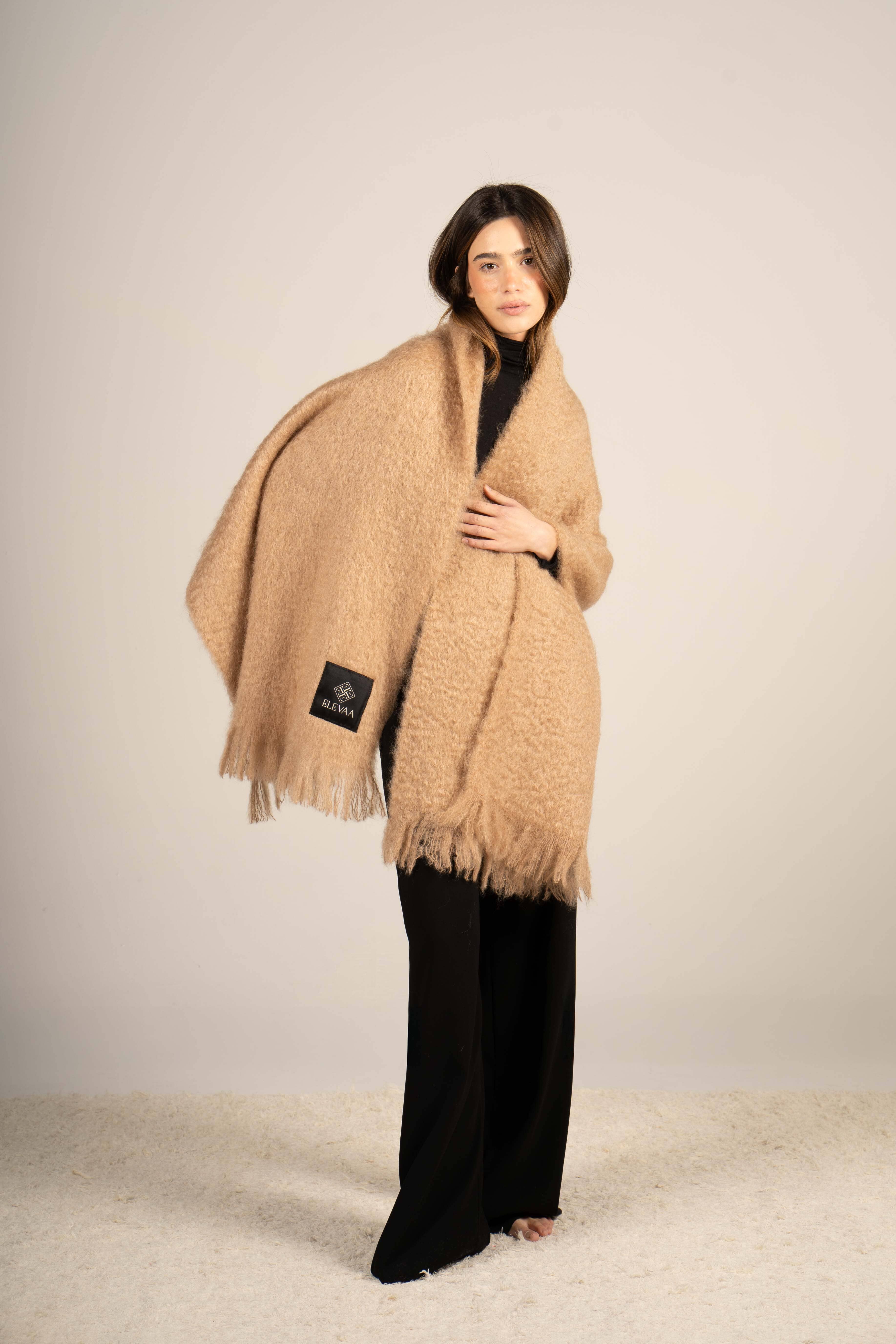 Mocha Mohair Shawl