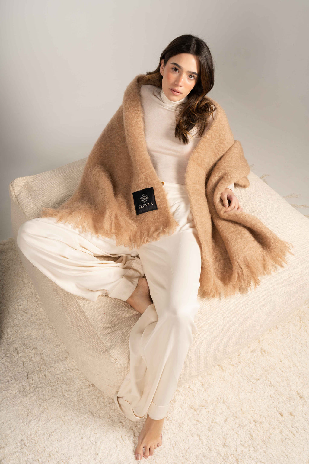 Mocha Mohair Shawl