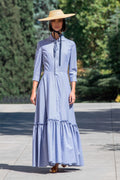 Modelo Dipilon Vestido Largo Micro Vichy