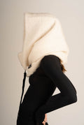 Natural Beige Mohair Balaclava