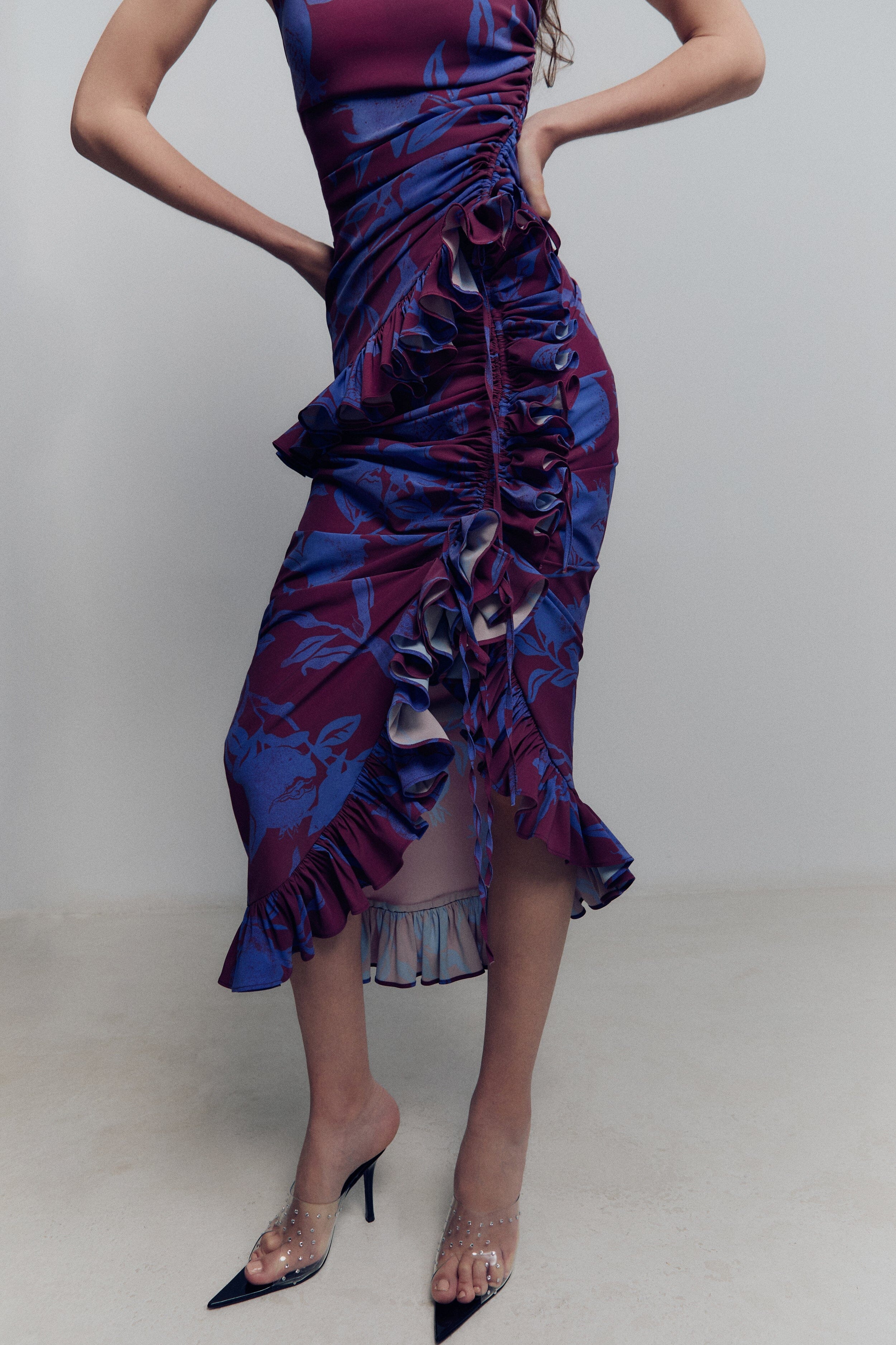 One Side Ruffle Skirt