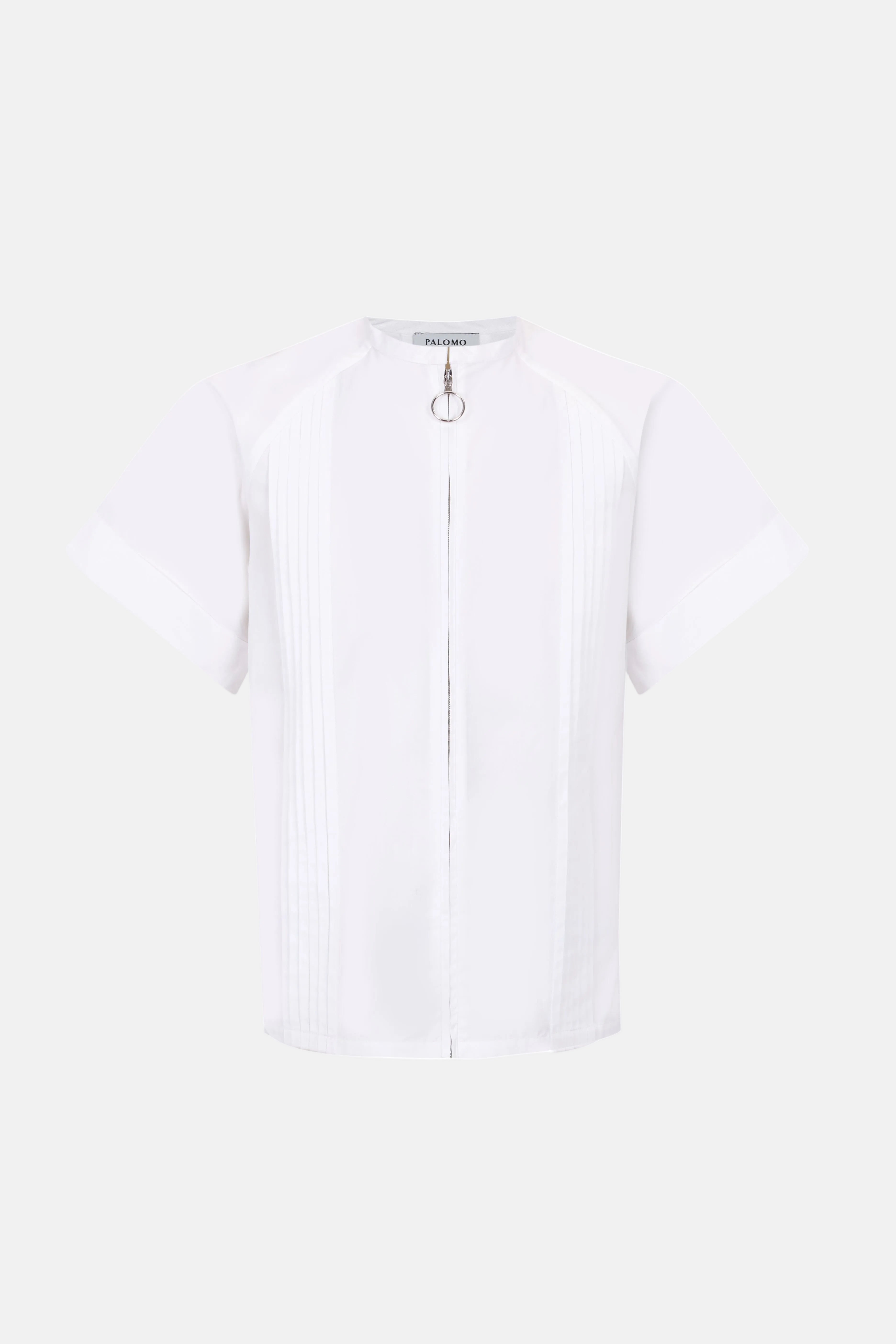 Pleated White Shirt
