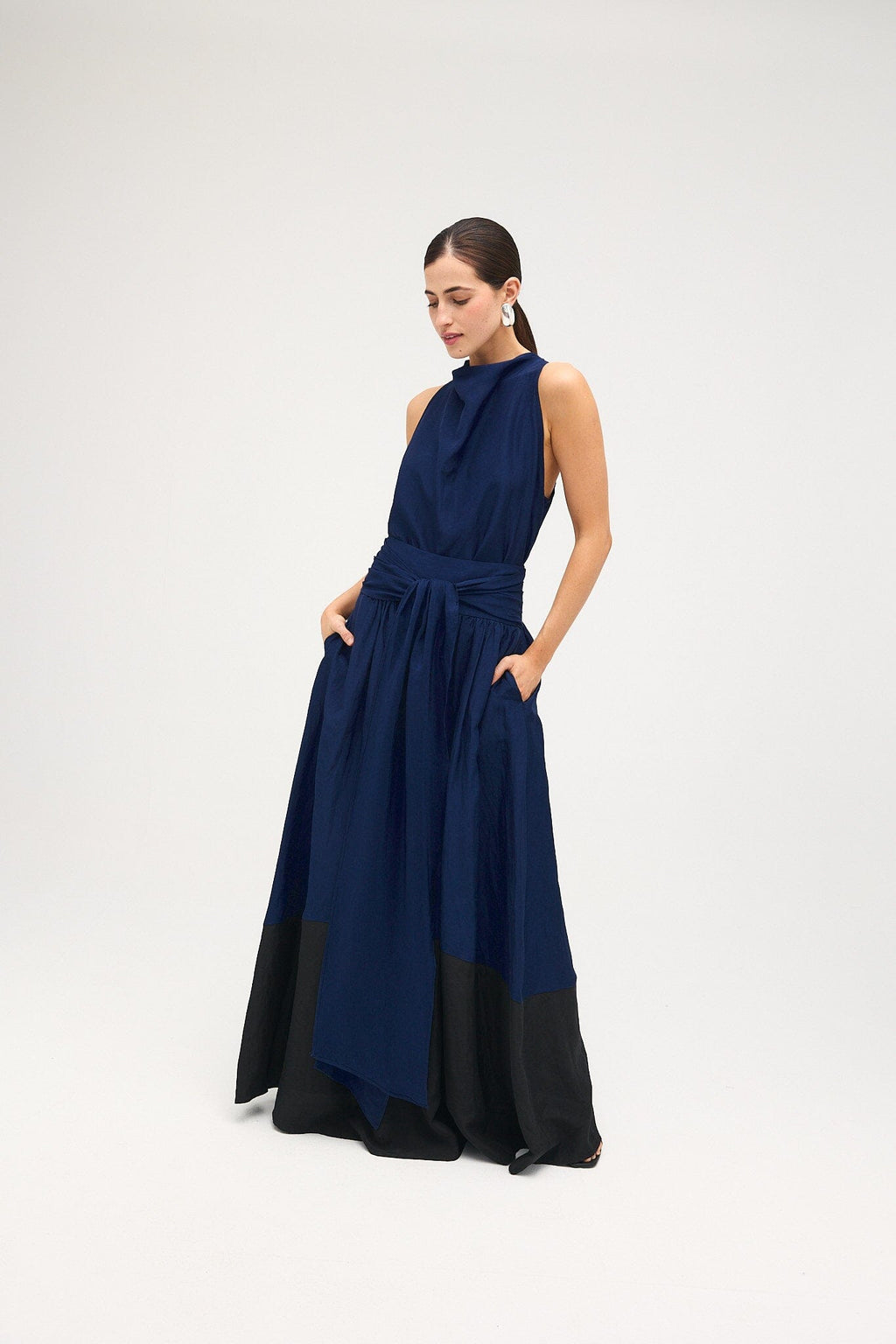 PREORDER Falda Leandra Bicolor Marino