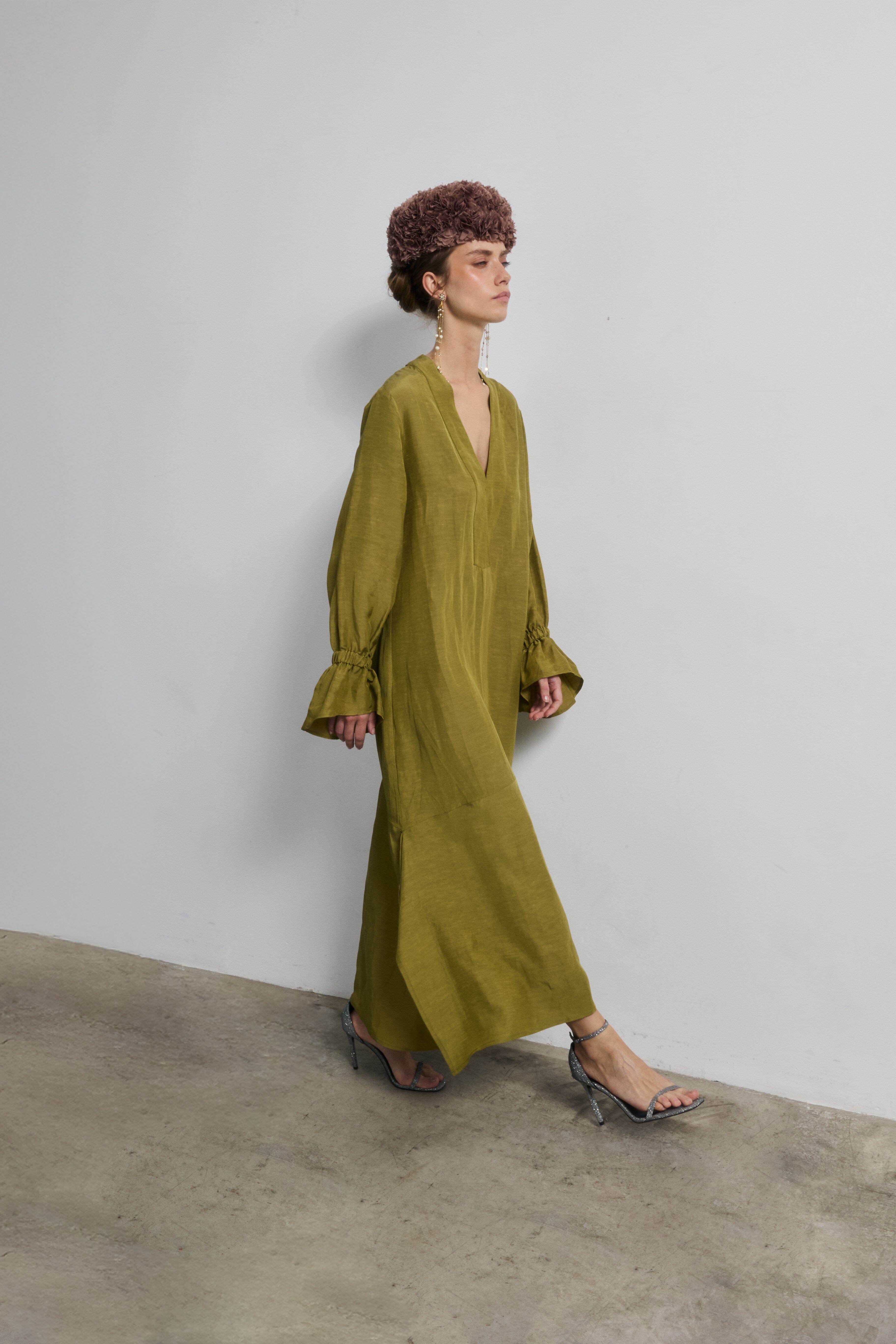 PREORDER Vestido Lea verde oliva