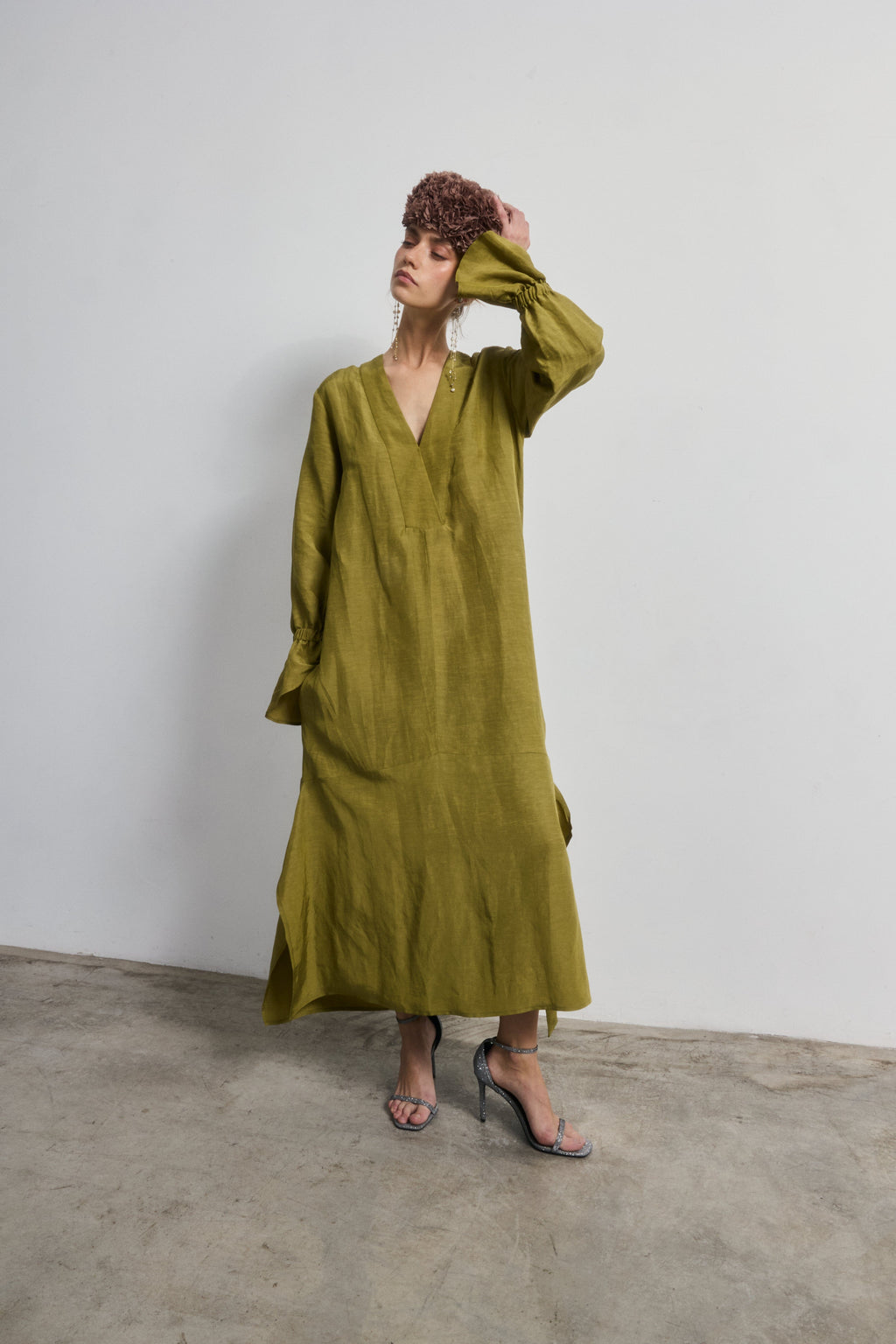 PREORDER Vestido Lea verde oliva