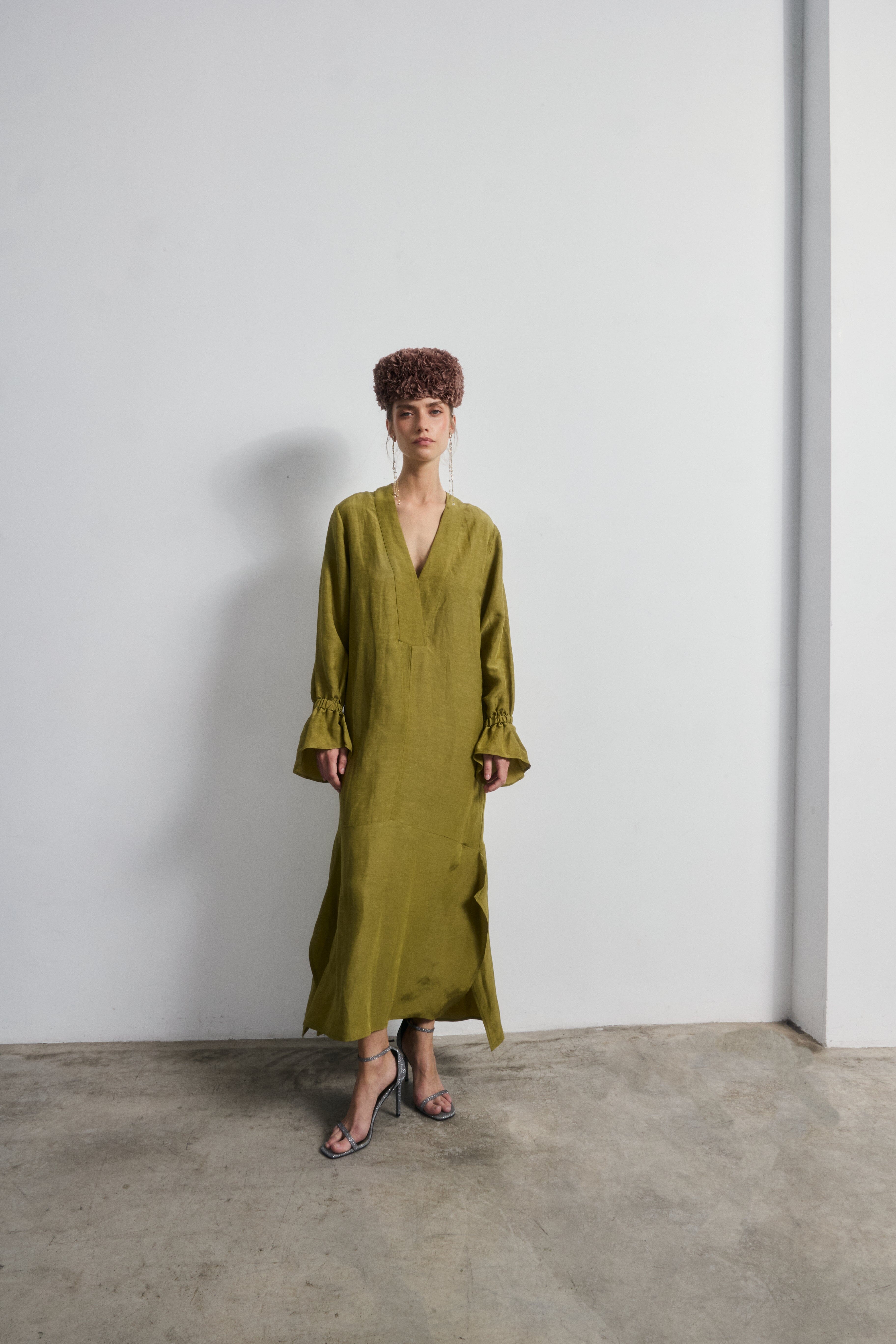 PREORDER Vestido Lea verde oliva