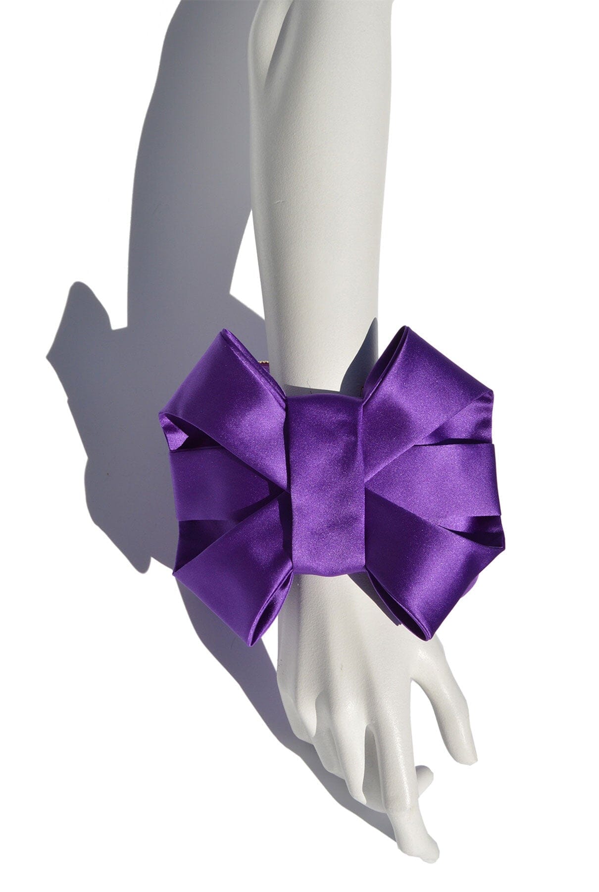 Purple Satin Pulseta with Bow