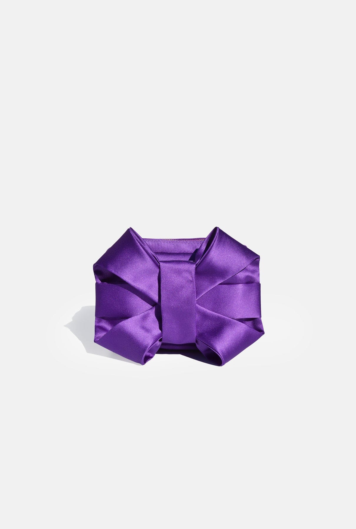 Purple Satin Pulseta with Bow
