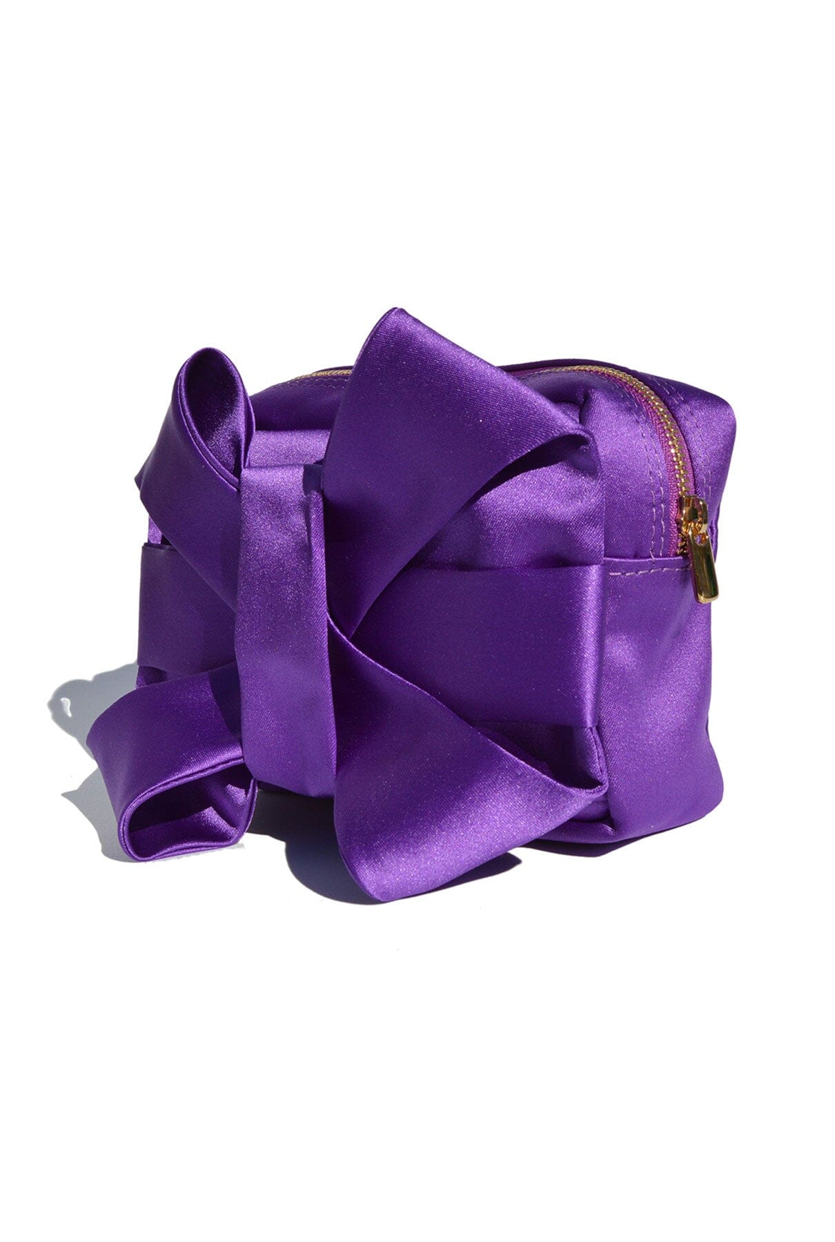 Purple Satin Pulseta with Bow