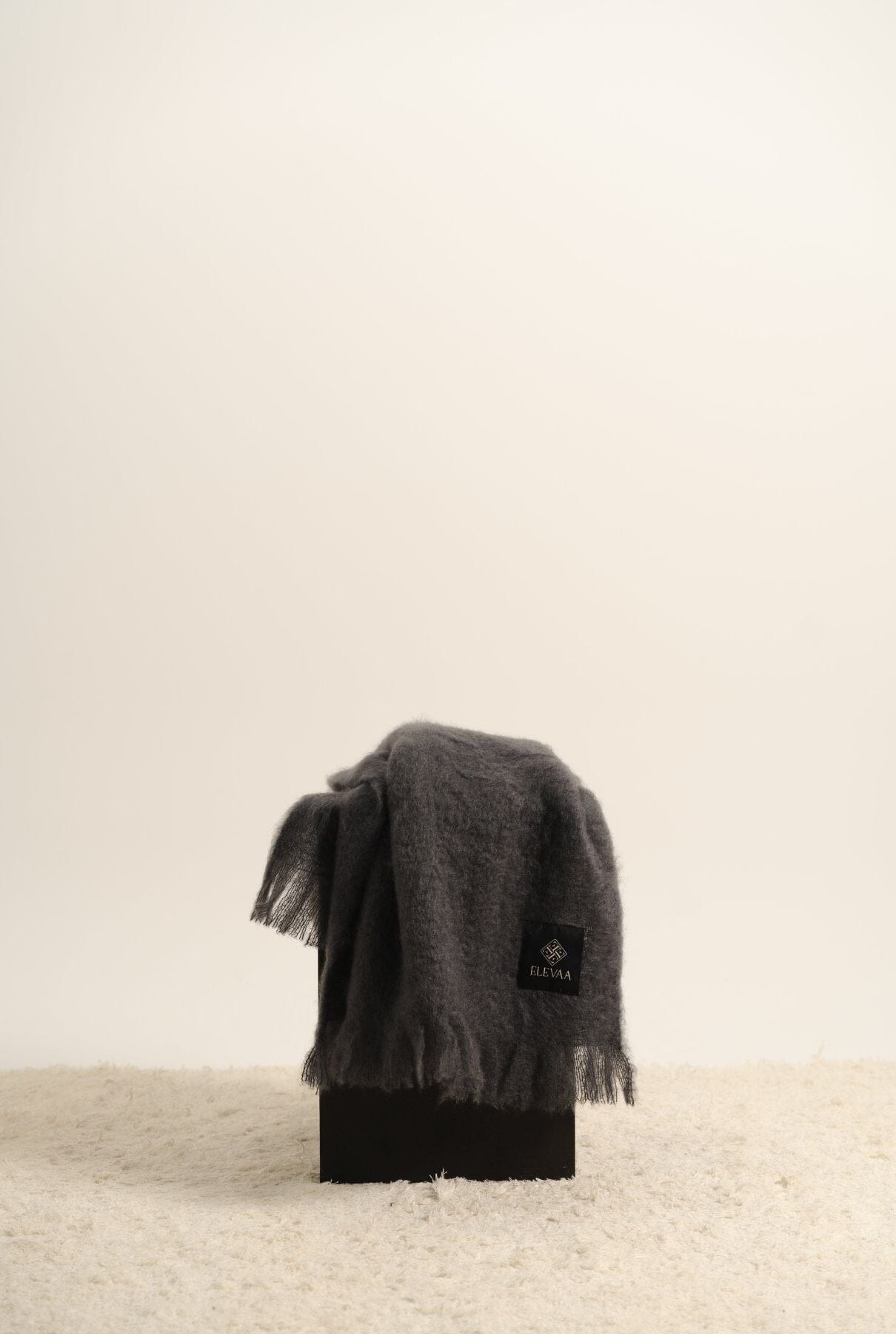 Stone Grey Mohair Shawl