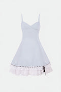 Structured Blue Mini-Dress